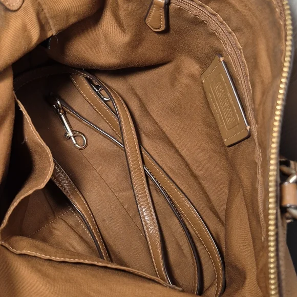 Coach Brown Pebbled Leather Kelsey Shoulder Bag - Picture 8 of 16